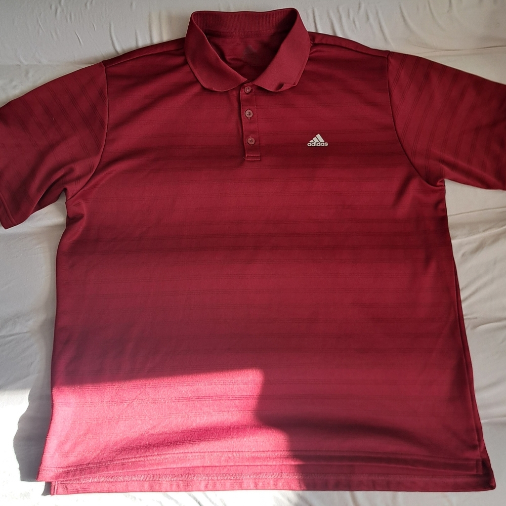 Addidas Golf Shirt, Size XL, Red
